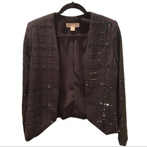 Michael Kors Black Beaded Jacket – Evening / Holiday, Size 6